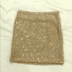 Winter sequined mini skirt